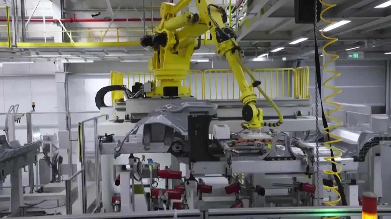 中国的新能源汽车高科技自动化生产线流水线（选编）视频下载