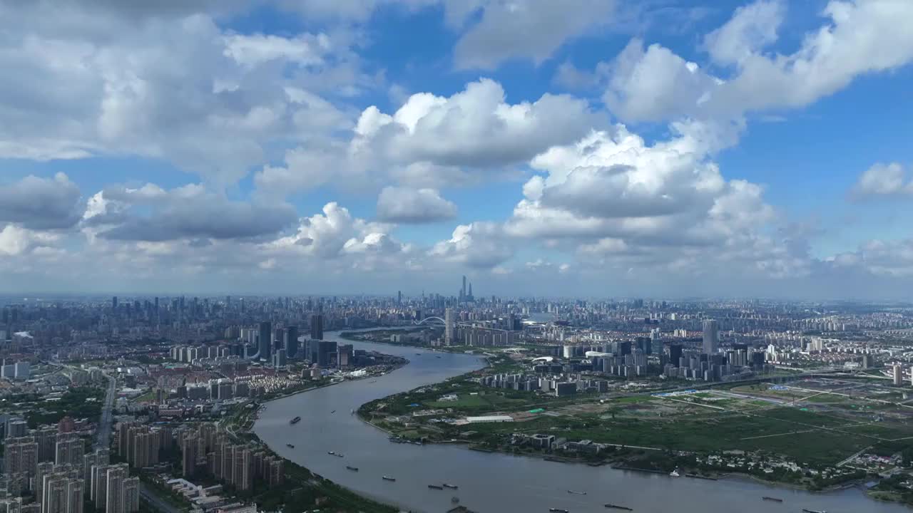 上海陆家嘴城市风光航拍视频下载