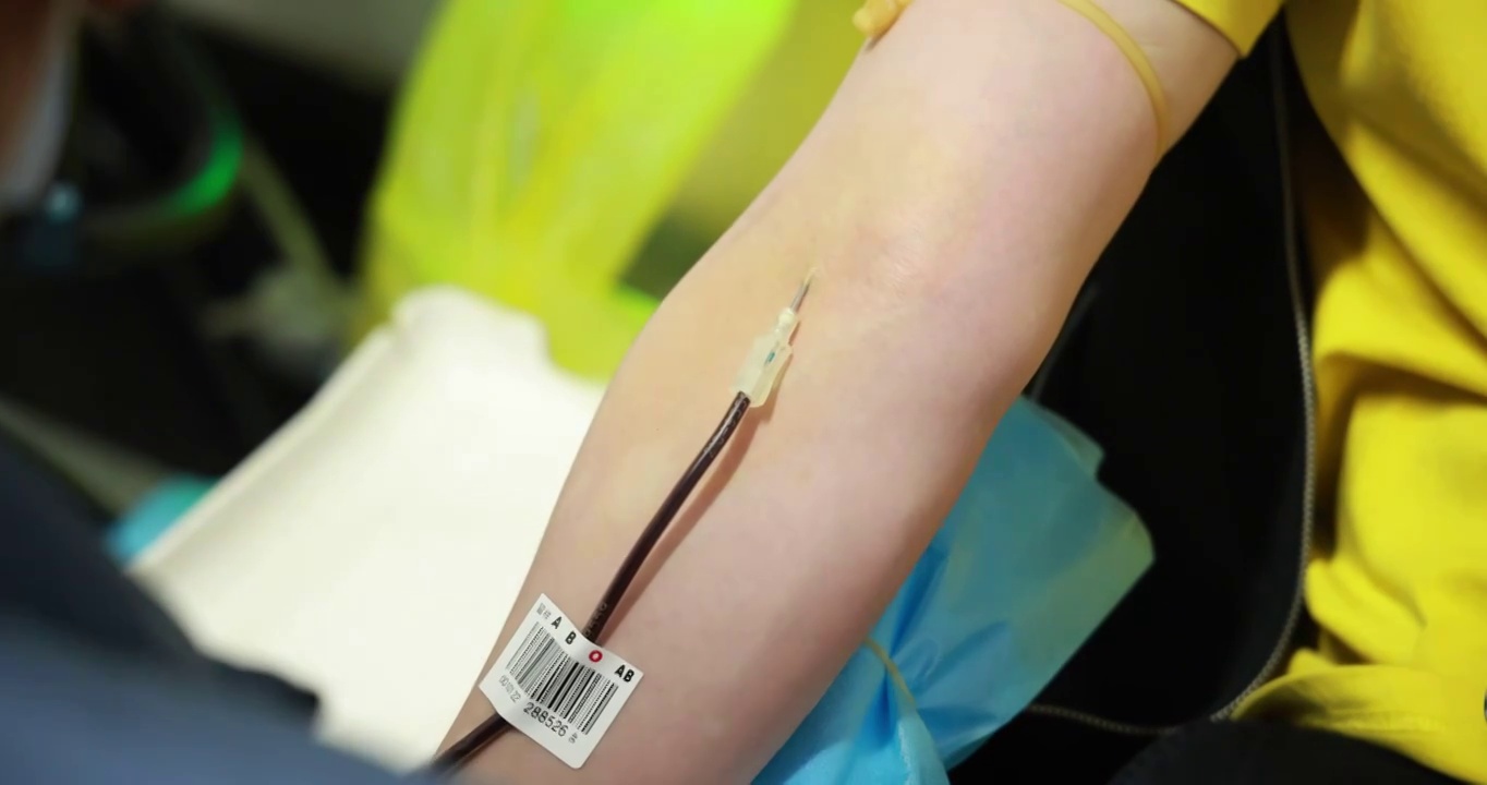 献血扎针视频素材