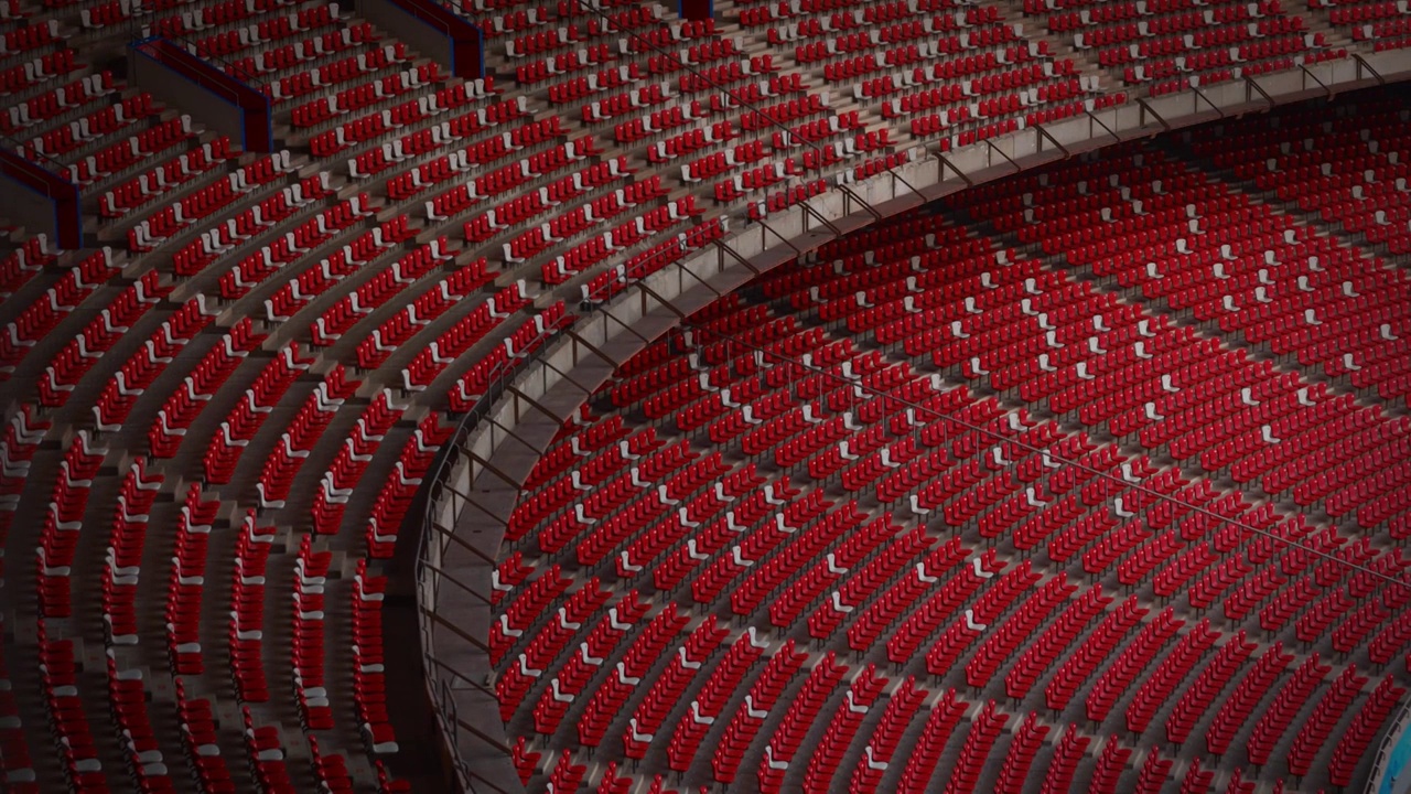 北京鸟巢国家体育场看台的座椅视频下载