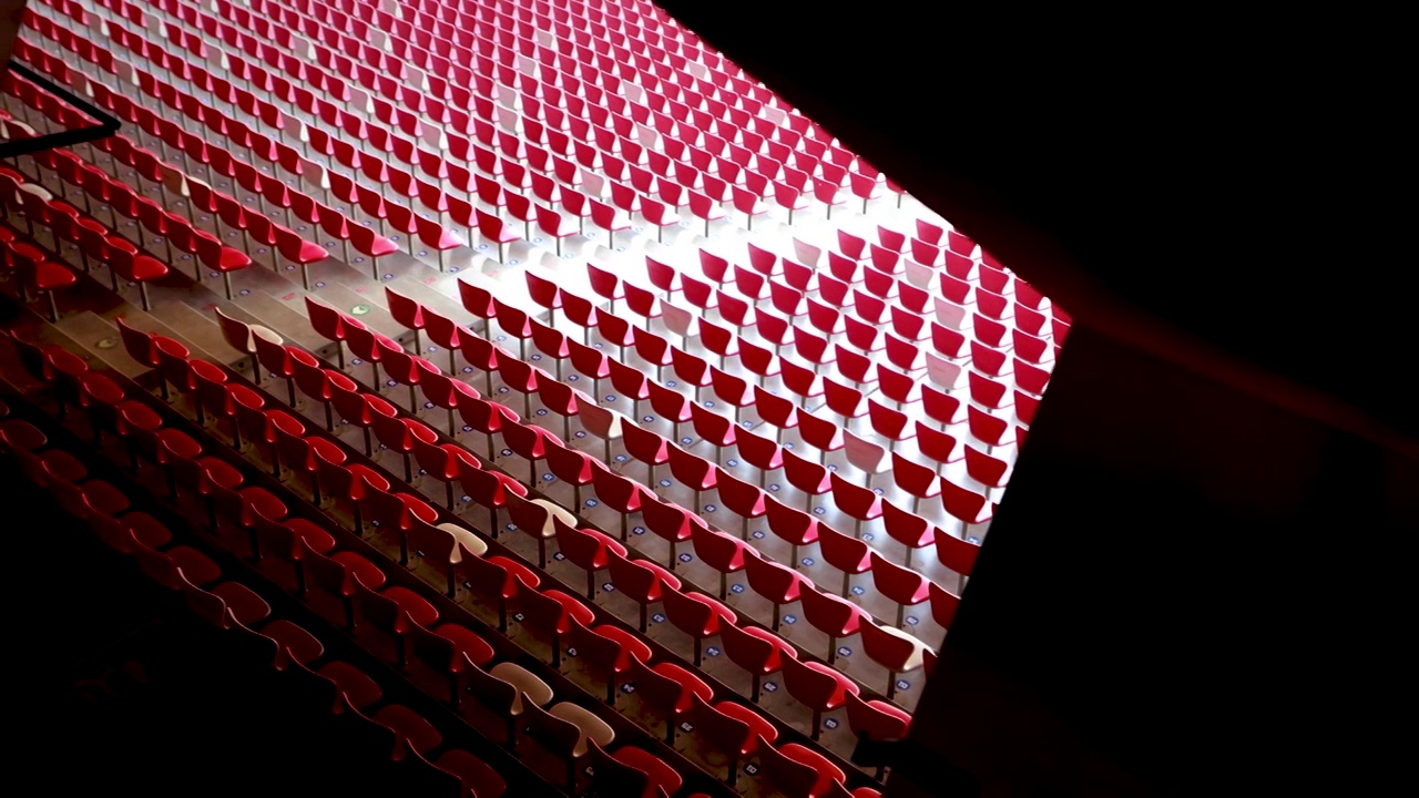 北京鸟巢国家体育场看台的座椅视频素材