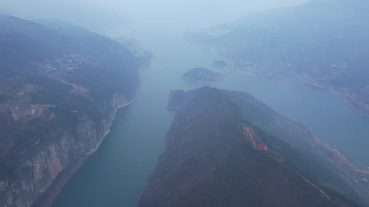 自然风景长江三峡壮丽风光地貌航拍视频视频下载