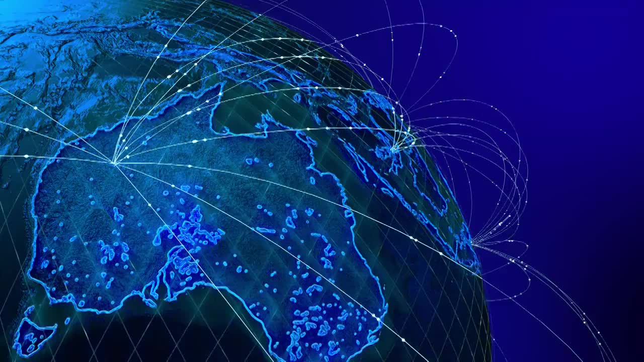 全球化和移动互联网数据传输概念视频下载