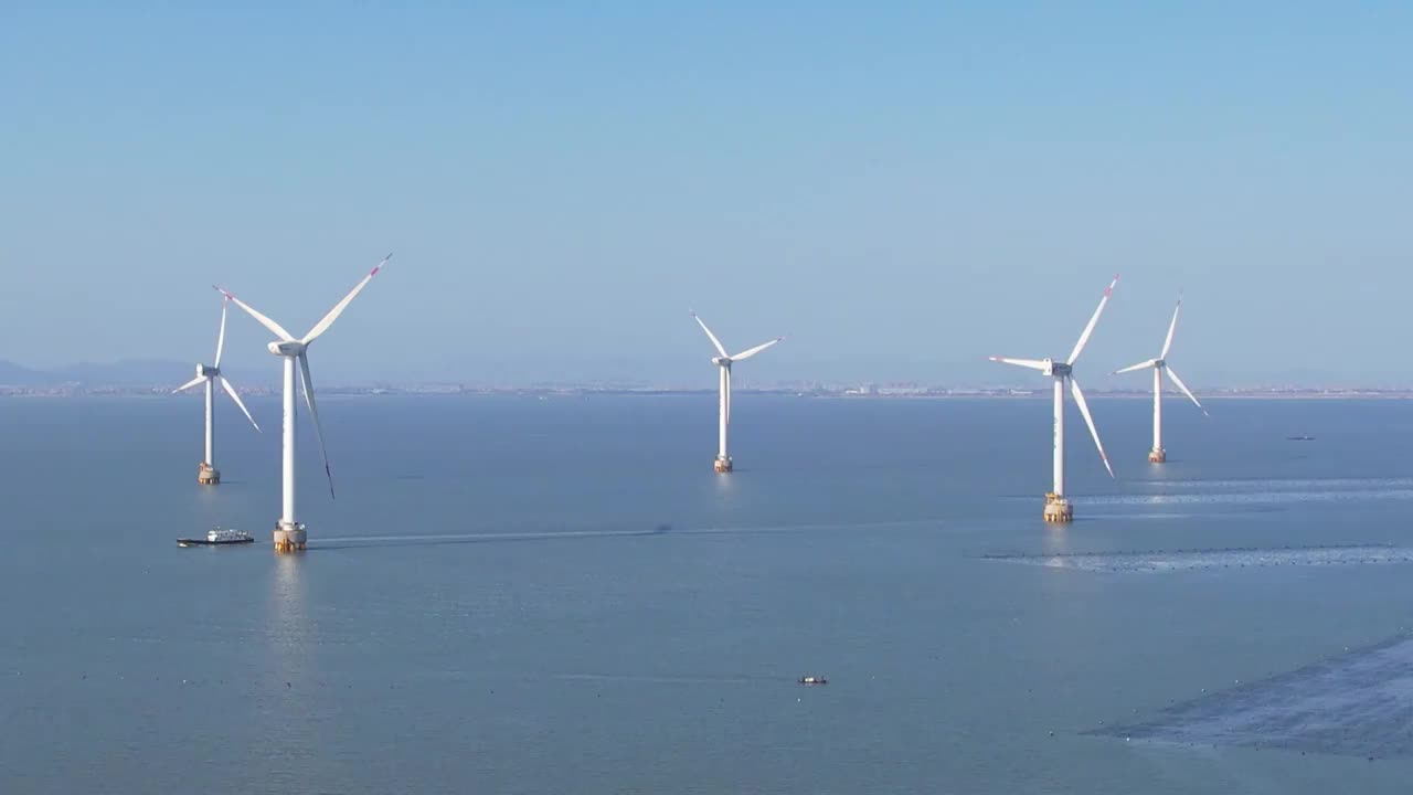 海上风力发电站视频下载