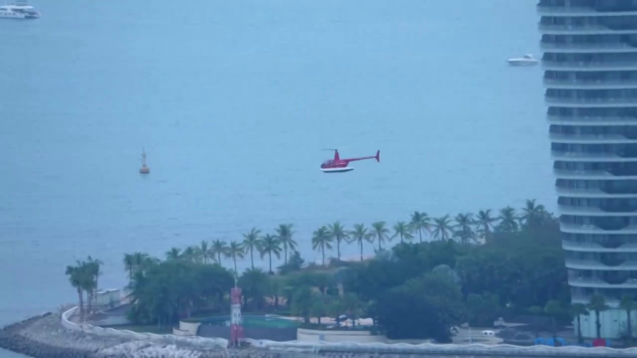 海南三亚直升机视频下载