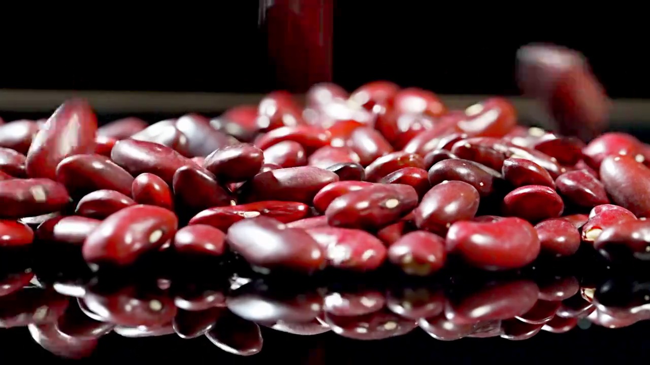 美食粮食红豆红腰豆展示视频素材
