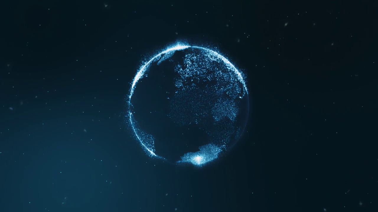 星空中的粒子地球视频下载