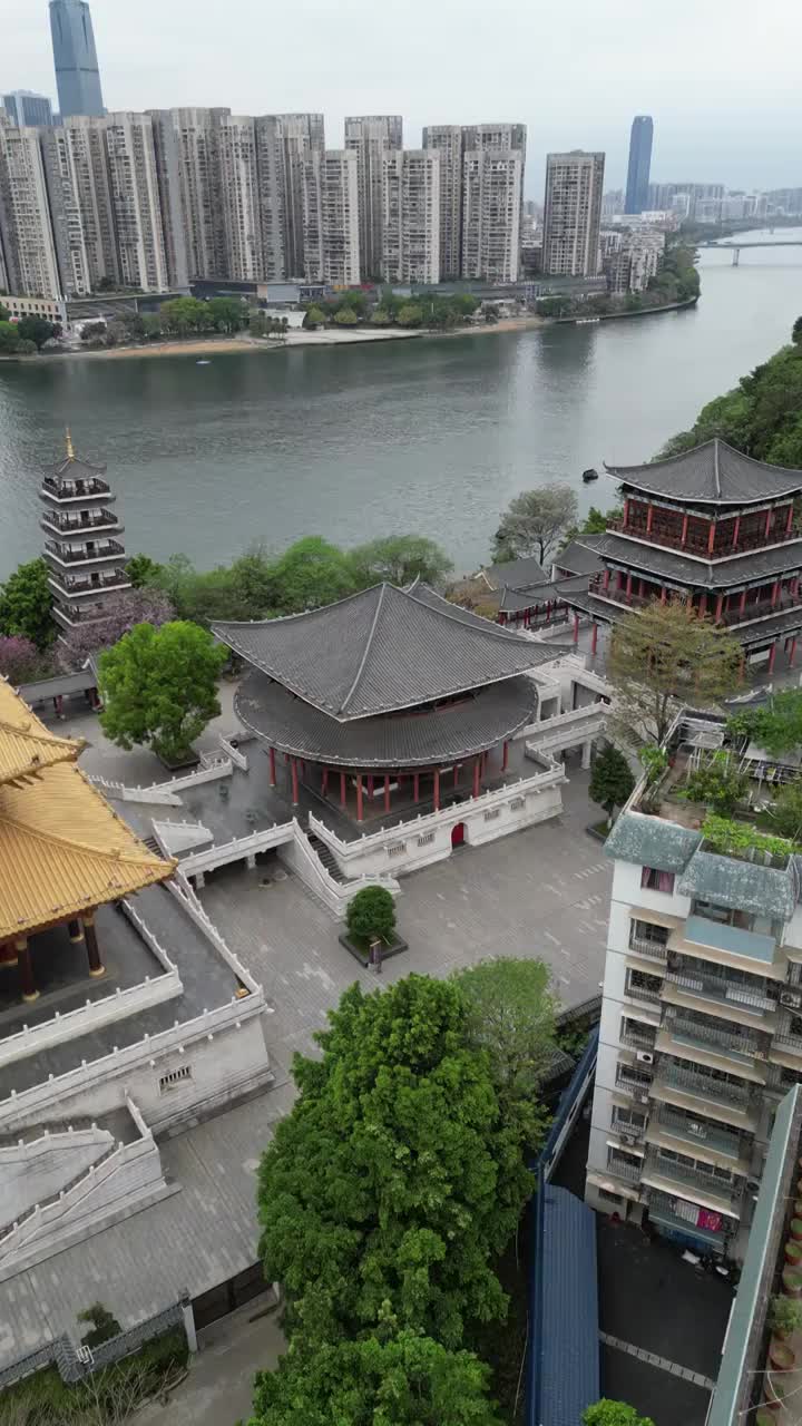 广西柳州文庙航拍视频下载