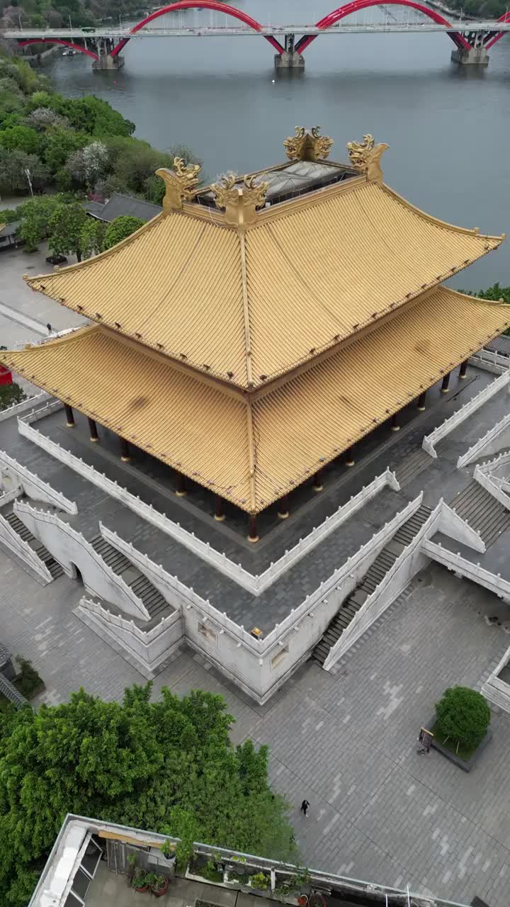 广西柳州文庙航拍视频下载