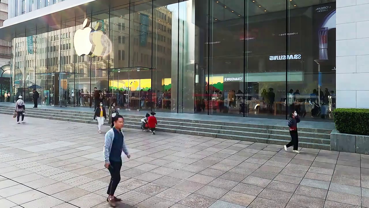 上海南京路Apple旗舰店视频素材