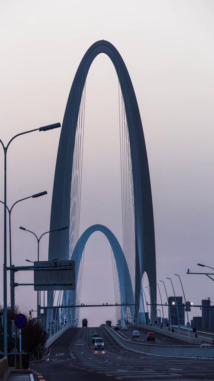 新首钢大桥日出视频素材
