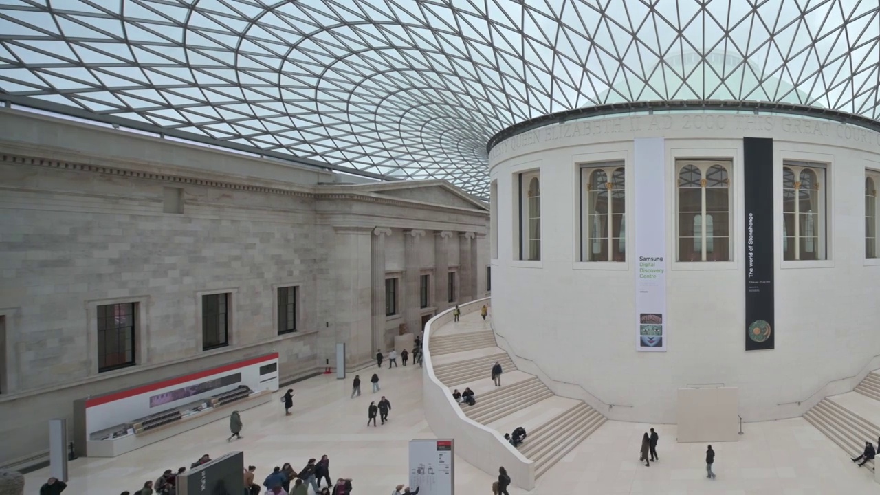 伦敦大英博物馆室内视频下载