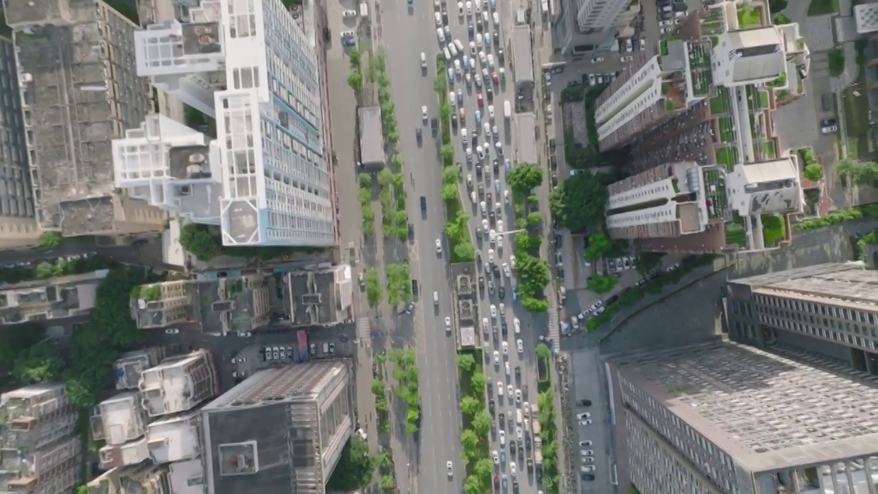 现代城市街道汽车交通繁忙视频下载
