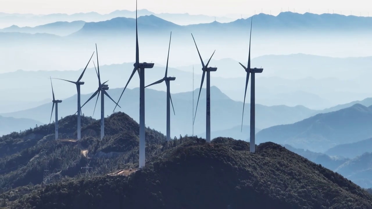 风力发电新能源 清洁环保视频素材