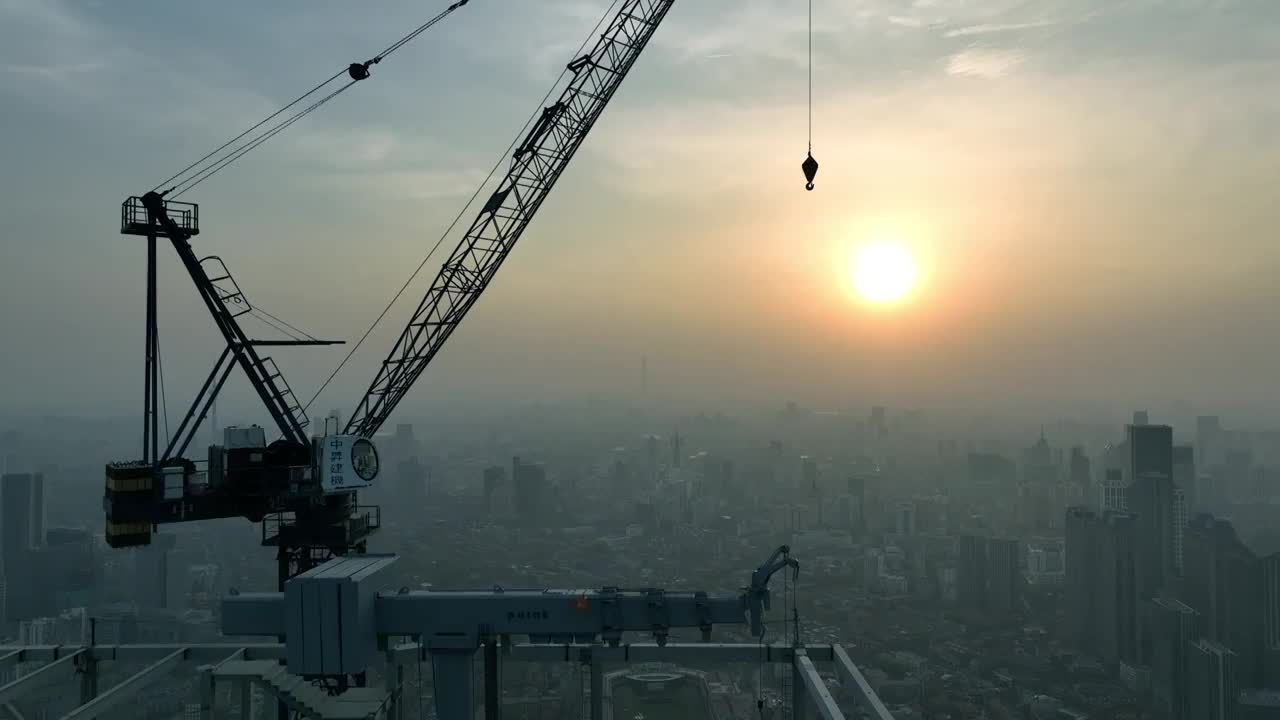 超高层建筑施工现场视频下载