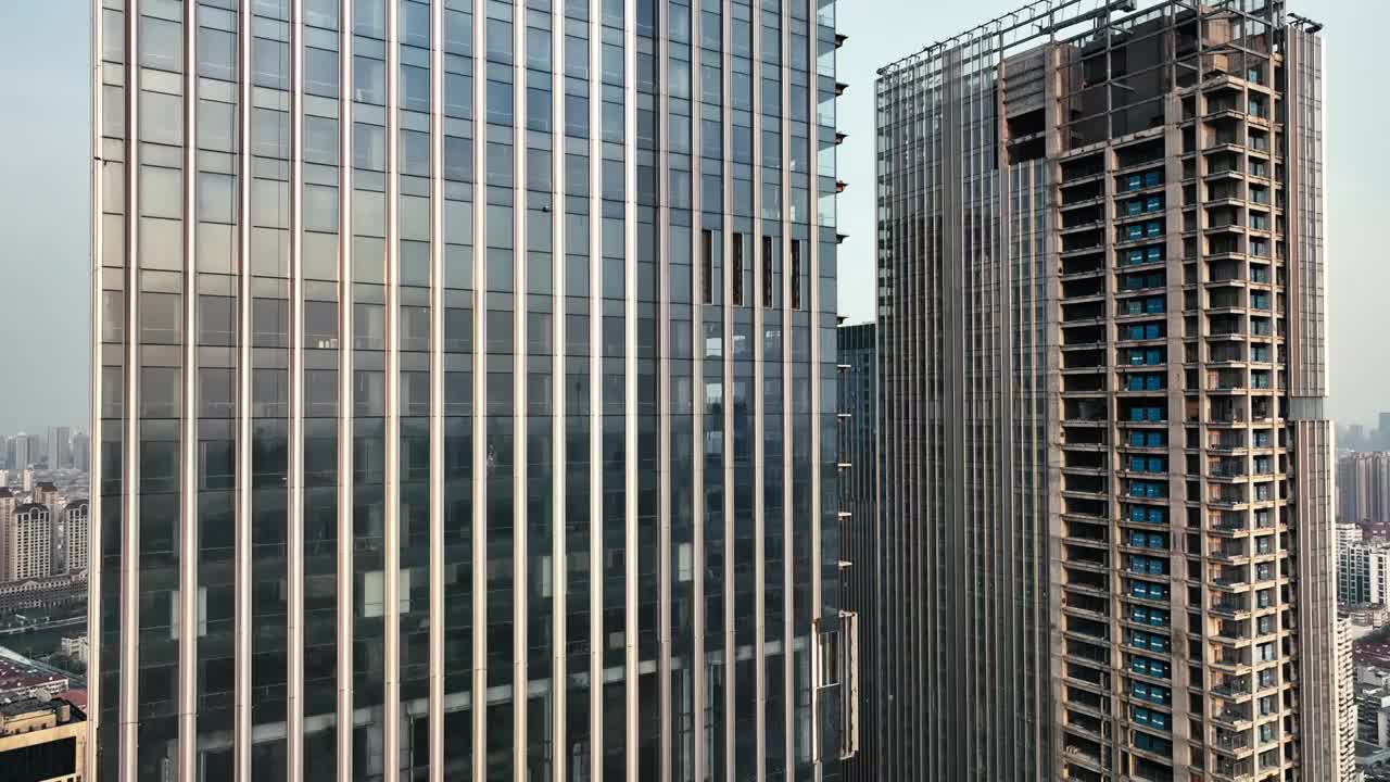 摩天大楼建筑工地视频下载