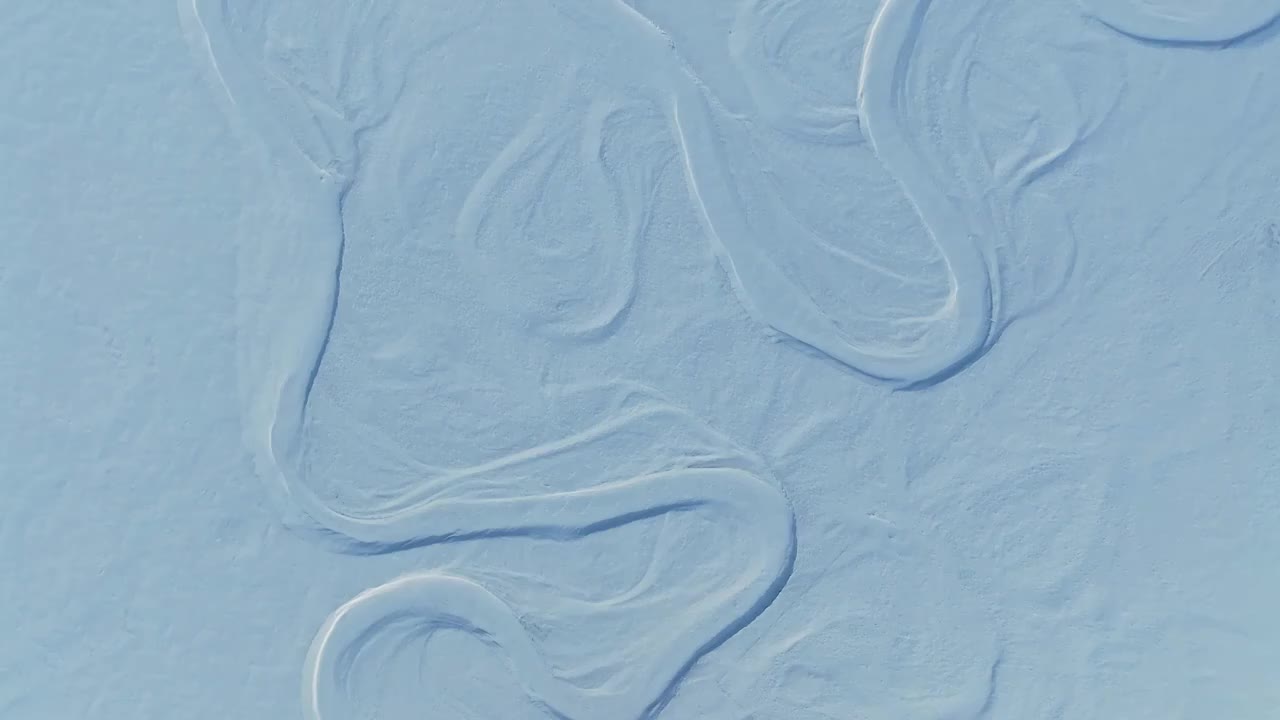 冰雪下的弯曲的河流（呼伦贝尔莫日格勒河）视频下载