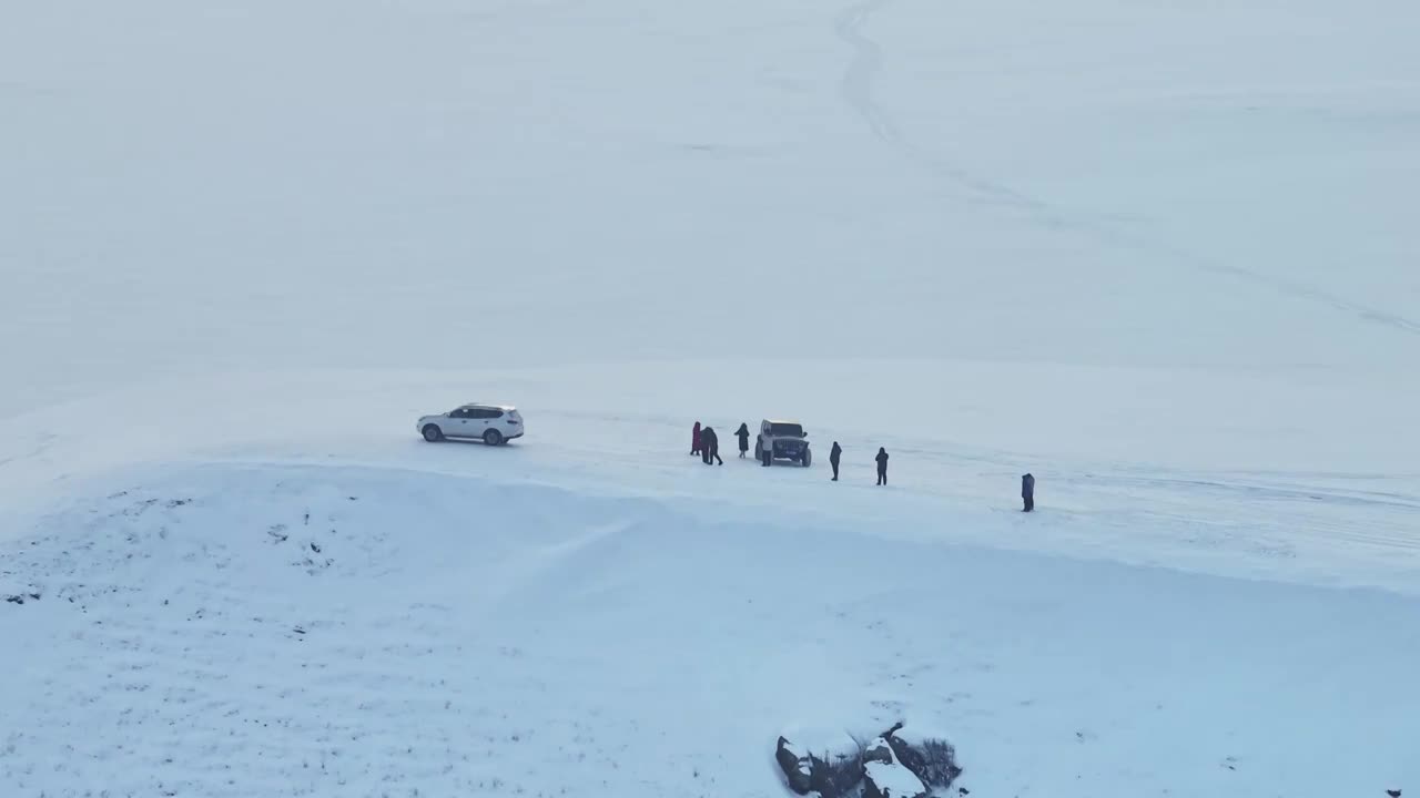呼伦贝尔大雪原航拍视频下载