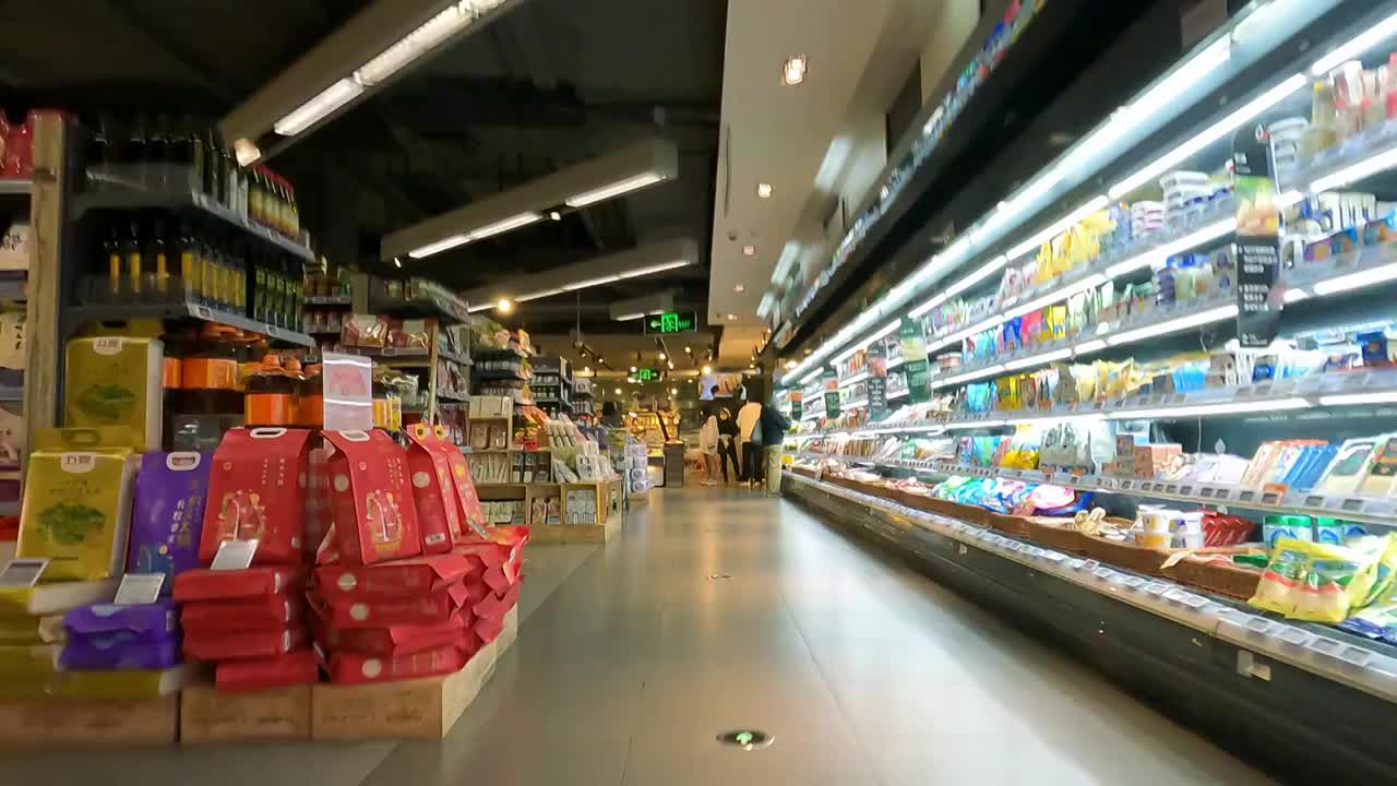 进口食品超市场景视频下载