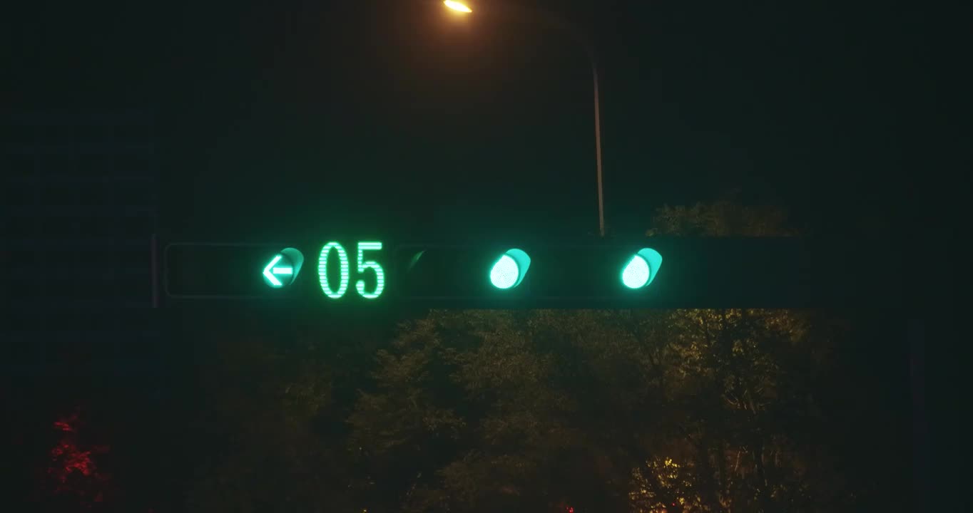 夜晚街景红绿灯4K（合集）视频素材