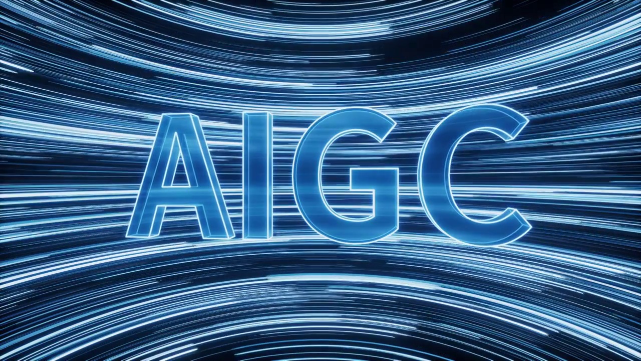 AIGC与流动线条背景3D渲染视频素材