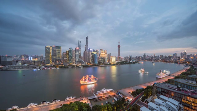 上海浦江两岸夜景视频素材