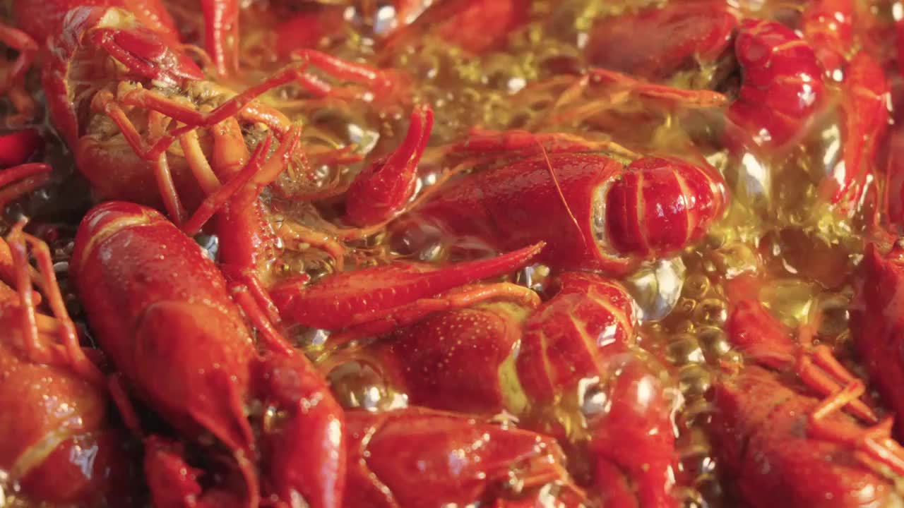 美味夜宵小龙虾传统美味视频下载