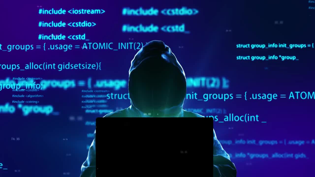 威胁网络安全的计算机黑客发动攻击视频素材