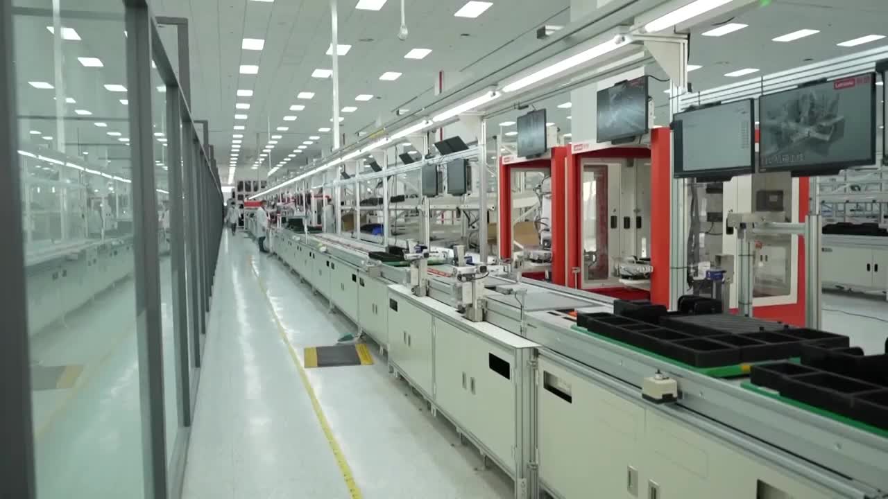 中国电子元件芯片工厂高科技自动化生产线流水线（选编）视频下载