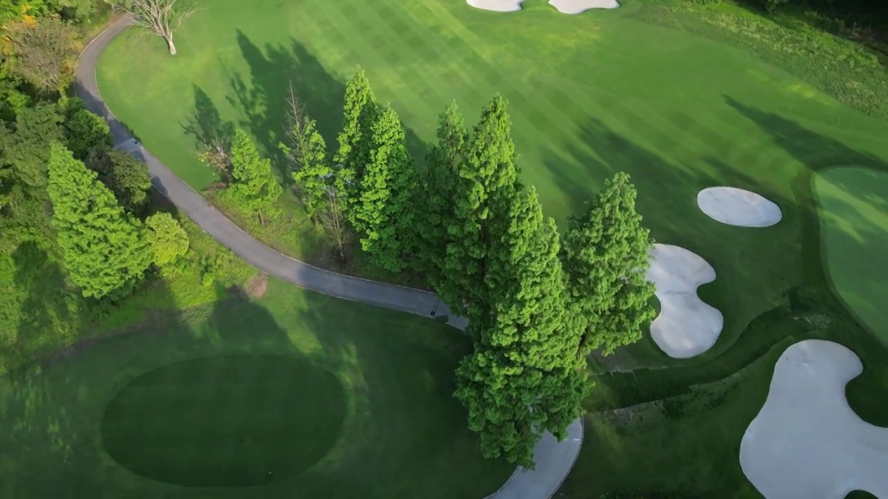 高尔夫球场航拍视频素材