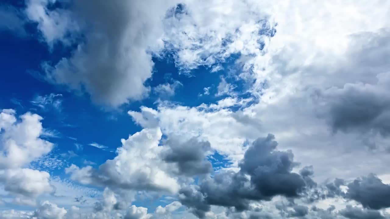 蓝天上的云景视频下载