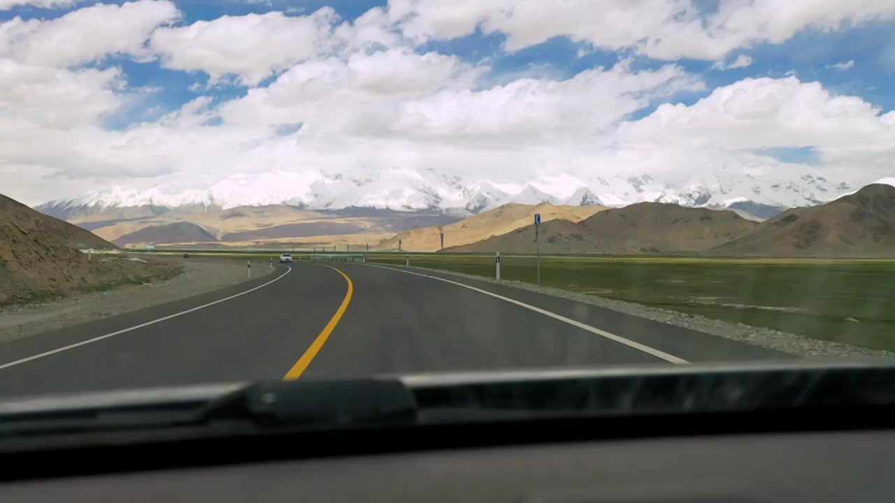 新疆帕米尔高原驾驶员视角行车记录仪视频下载