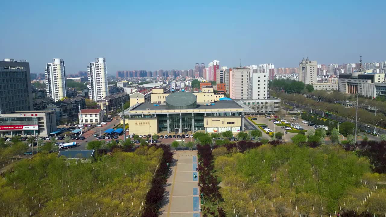 锦州 地标 锦州国际会展中心 万达 科技路 喜来登 市府广场视频素材