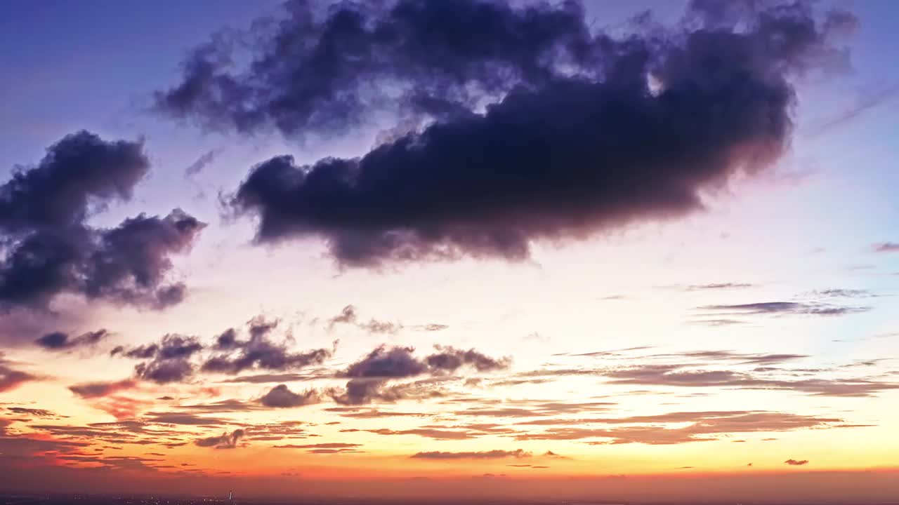 美丽的夕阳日落云视频素材