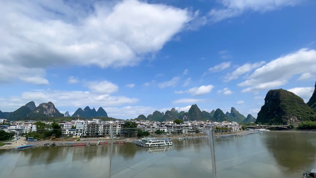 桂林漓江山水风光延时拍摄视频素材