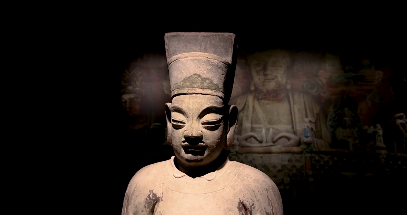 大足石刻博物馆 造像视频素材