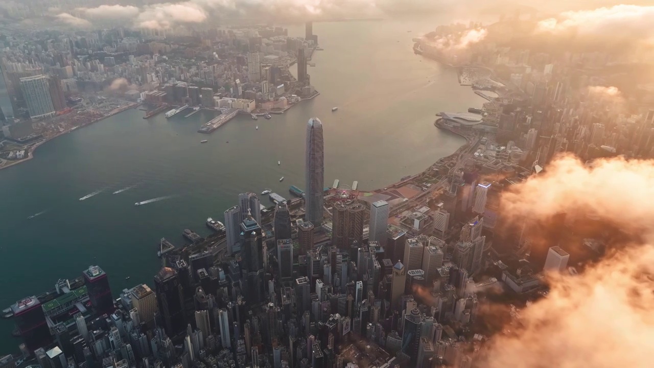 云下的香港维多利亚港视频下载