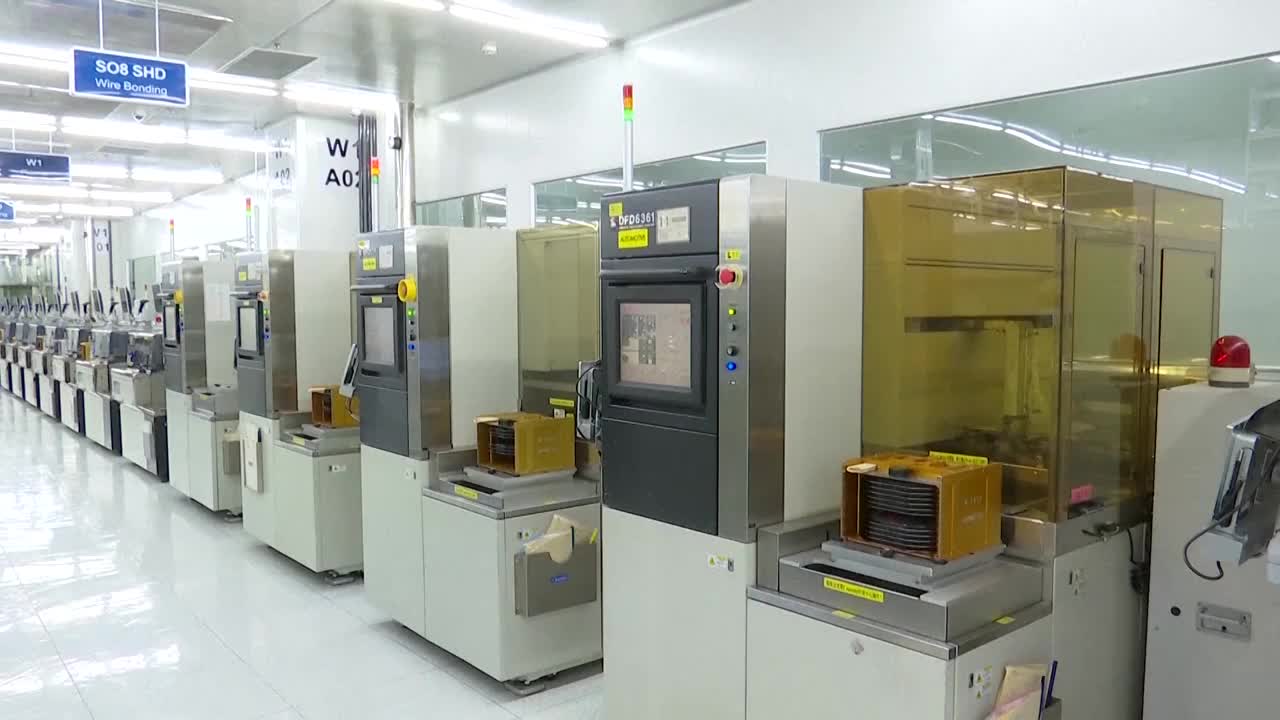中国芯片高科技自动化生产线流水线内部生产（选编）视频下载