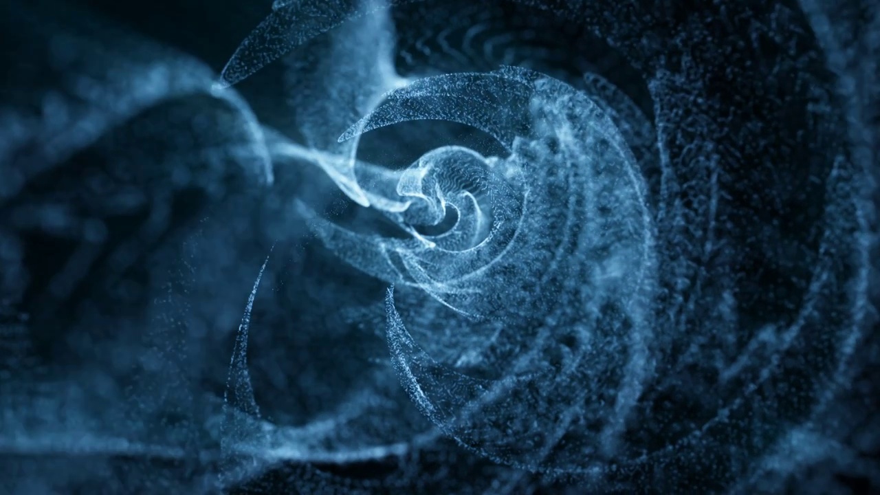 蓝色舞动的科技感粒子3D渲染视频下载