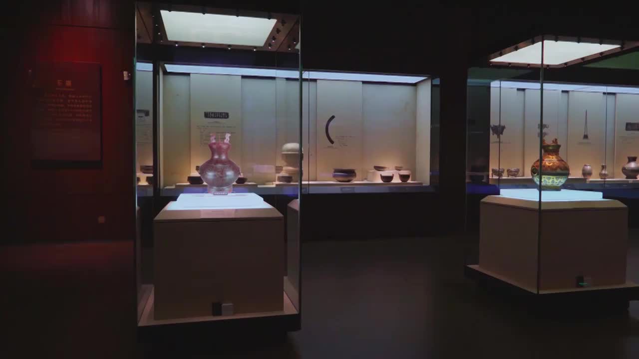 河北博物院展厅拍摄视频下载