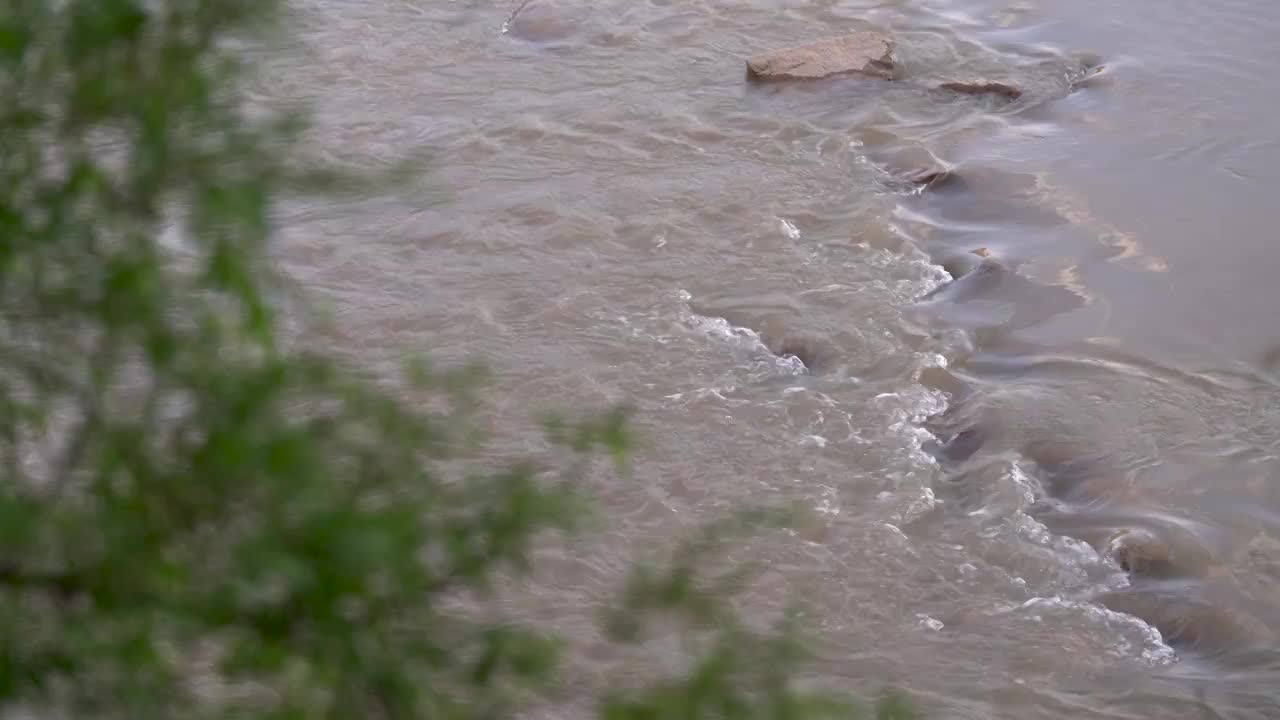 黄河 流水 溪流 河流 小溪 河 水视频下载