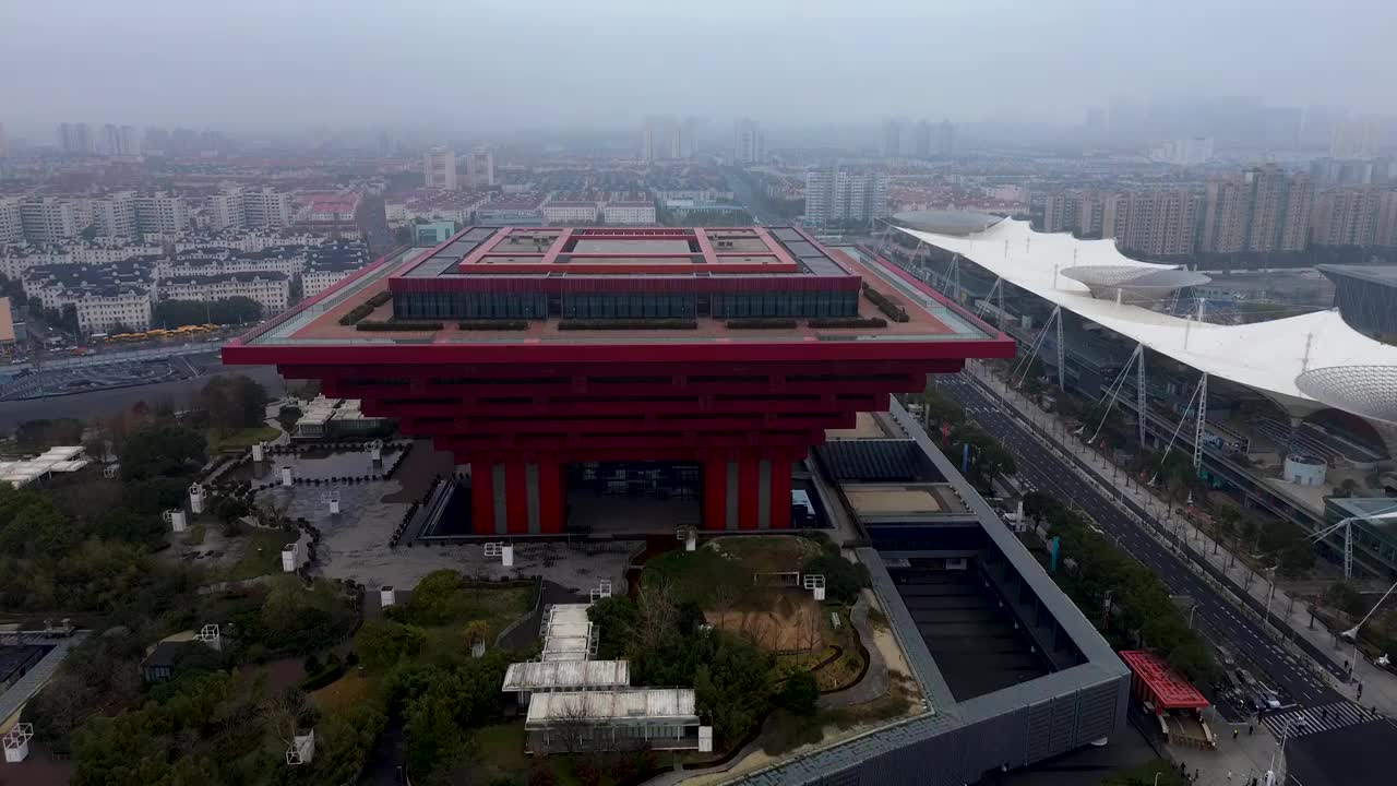 上海 中华艺术宫 奔驰文化中心 华泰金融大厦 世博源 上海世博展览馆 世博大道视频下载