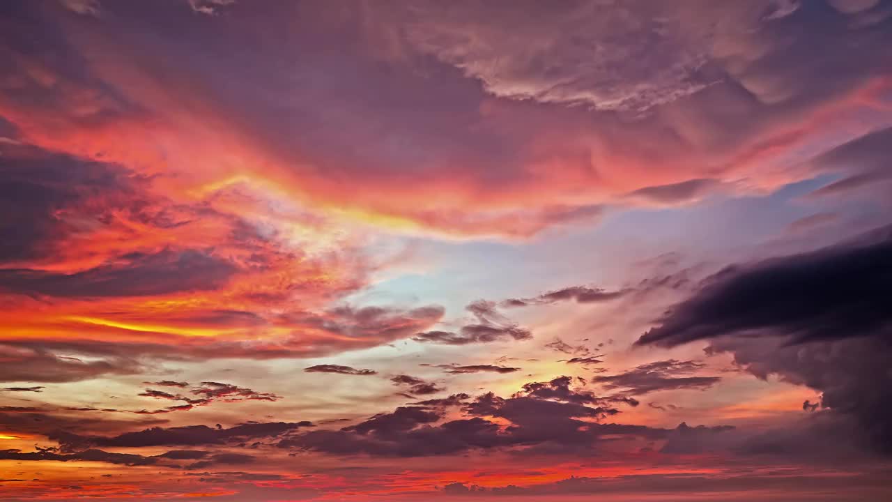 美丽的夕阳火烧云视频素材