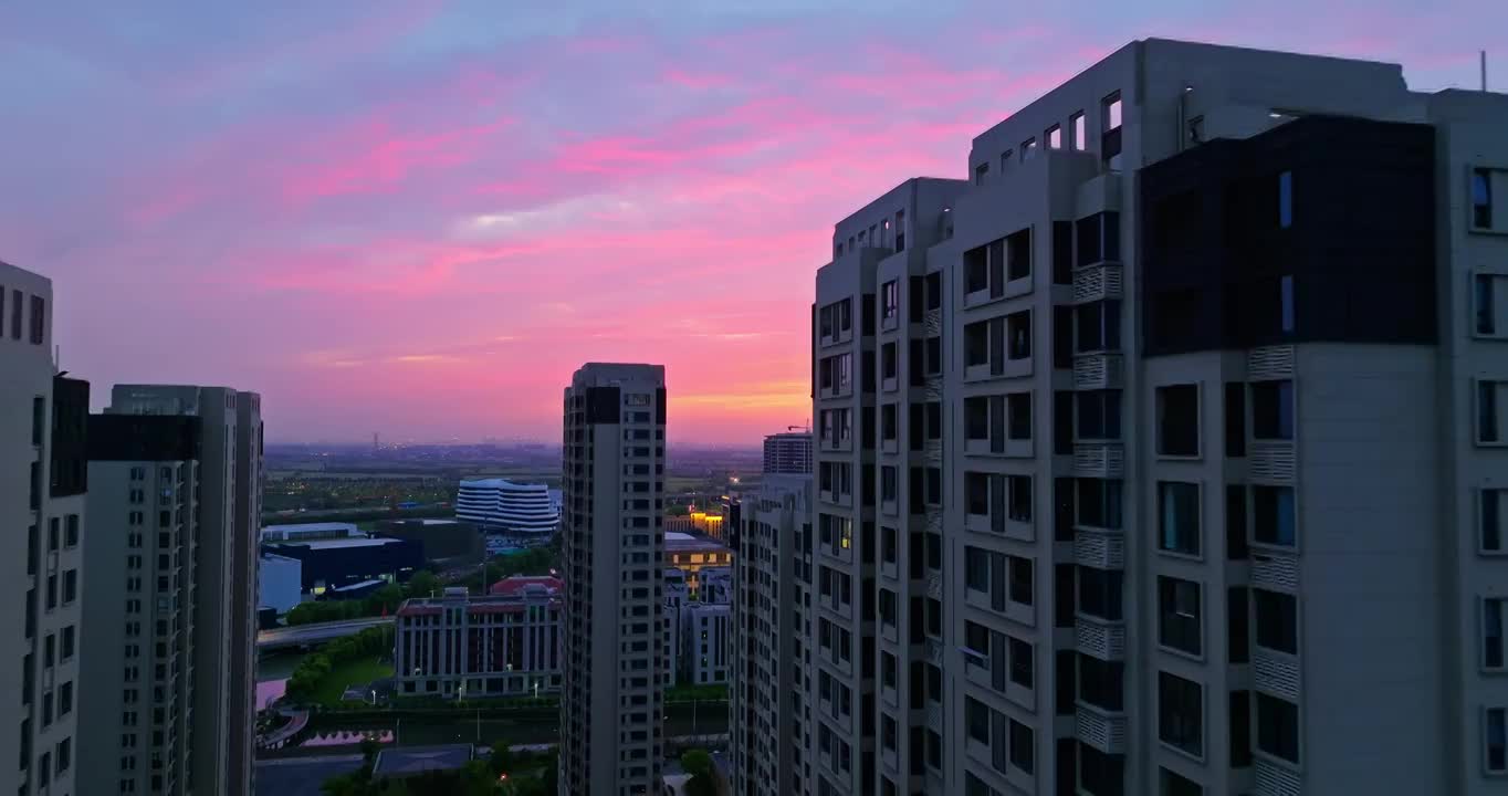 中国城市住宅区建筑风光视频下载