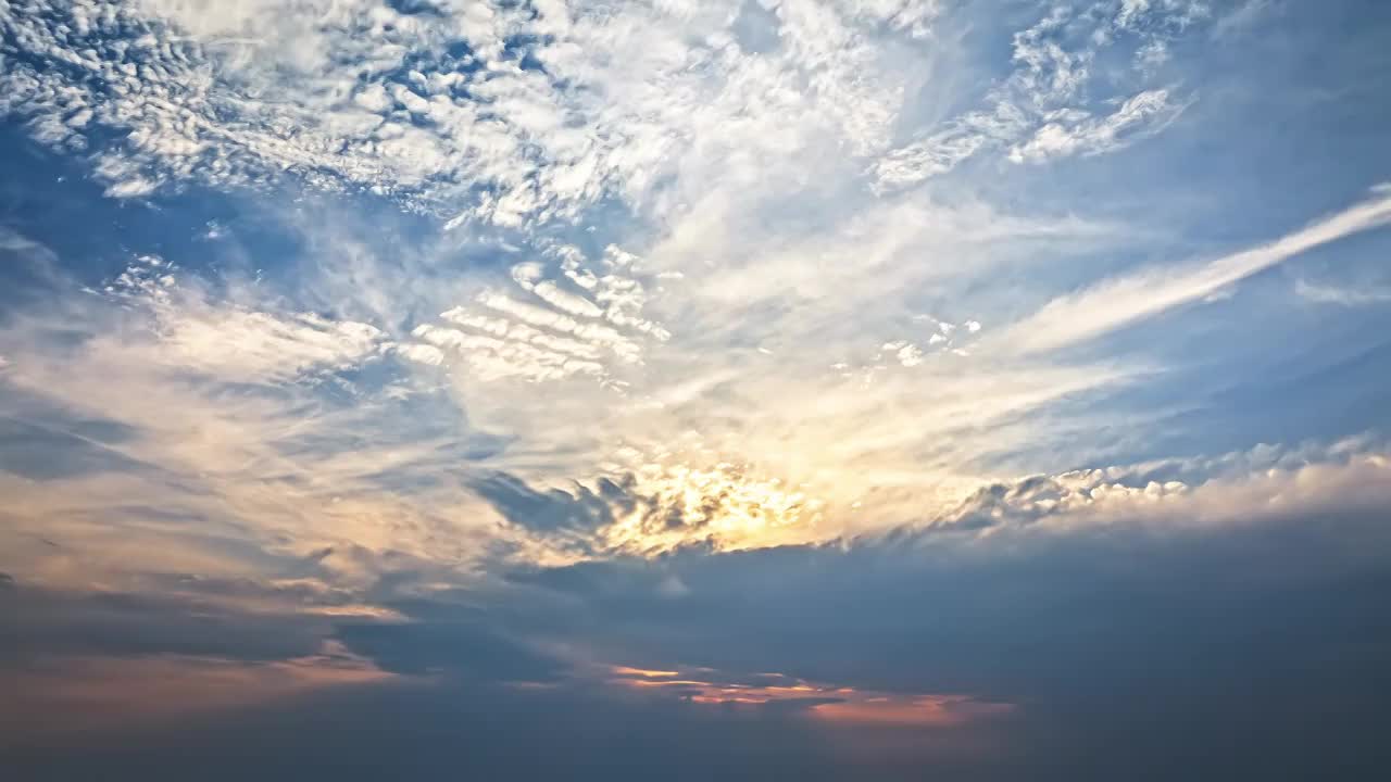 天空日落云景延时摄影视频素材