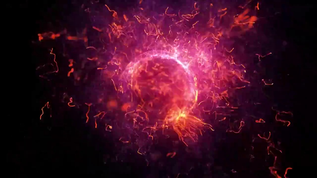 酷炫能量球粒子线条释放特效视频下载