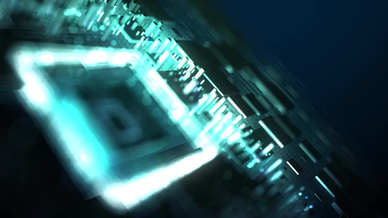 电子芯片科技未来粒子数据特效视频购买