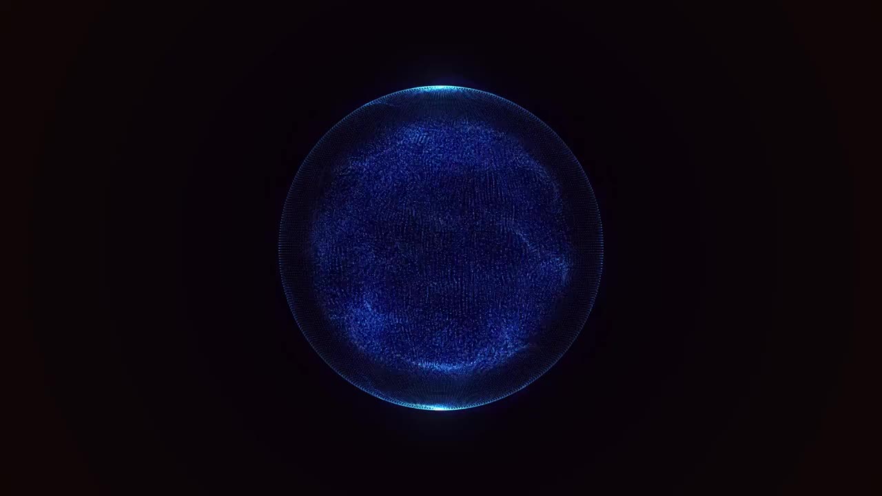 粒子能量球波浪唯美绚丽特效视频下载