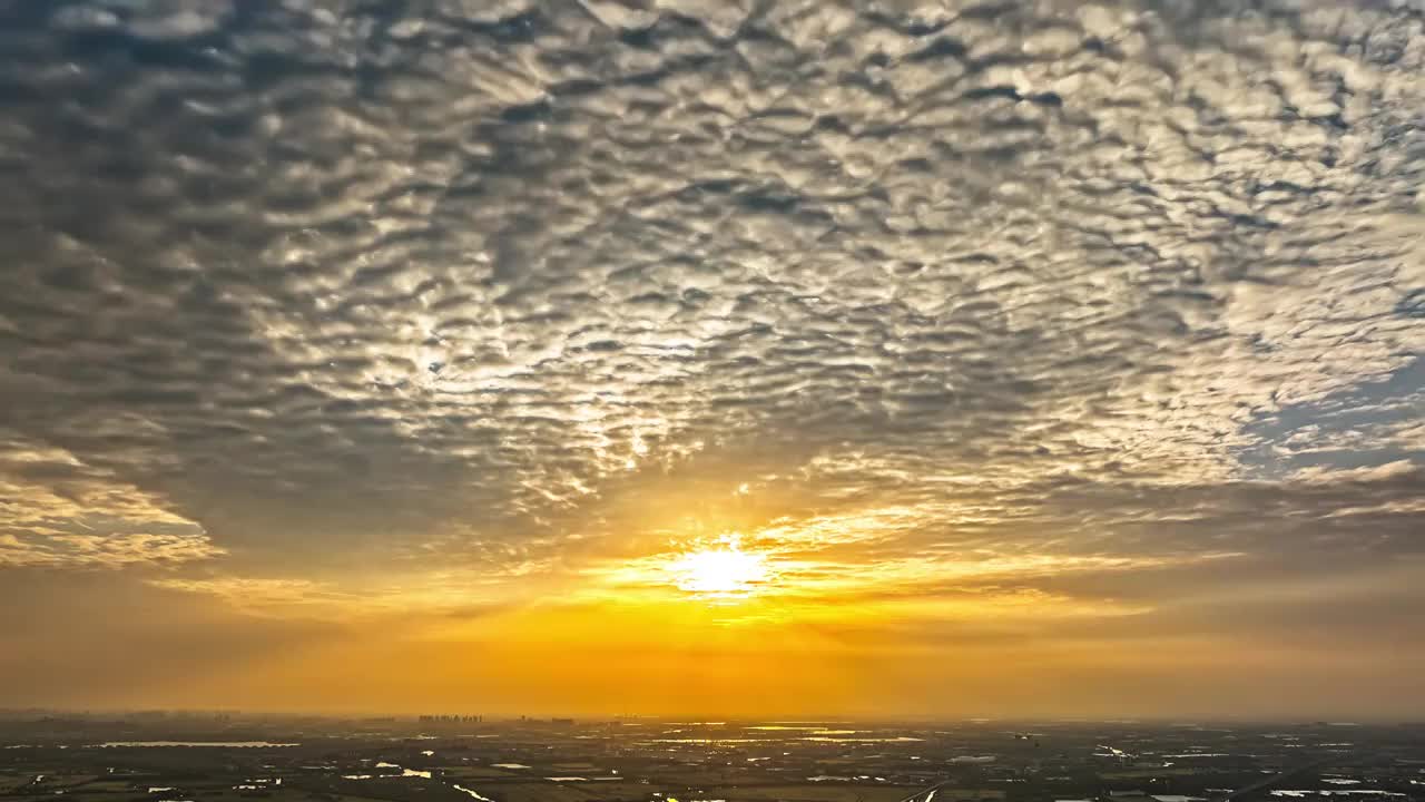 美丽的夕阳日落云景视频素材