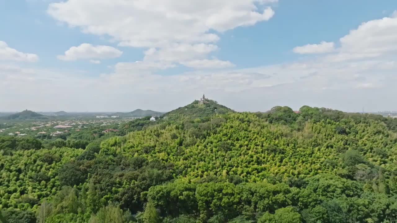 航拍上海佘山国家森林公园4k视频视频下载